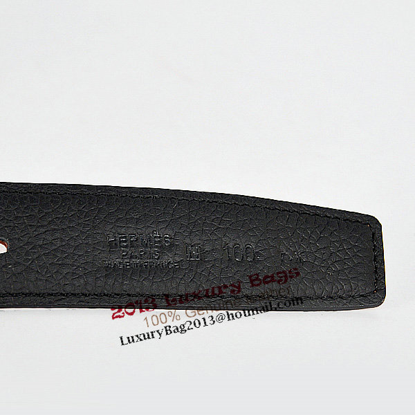 Hermes Black Imported Belt HR1005B Silver Hermes Black Imported Belt HR1005B Silver