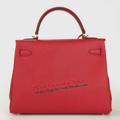 Hermes Kelly 32cm Shoulder Bag Burgundy Original Leather K32 Gold