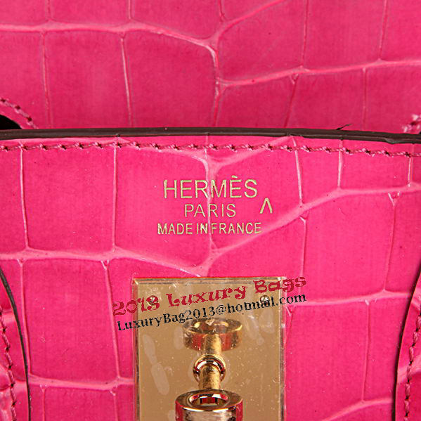 Hermes Birkin 30CM Tote Bags Peach Croco Leather Gold