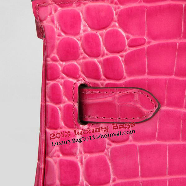 Hermes Birkin 30CM Tote Bags Peach Croco Leather Gold