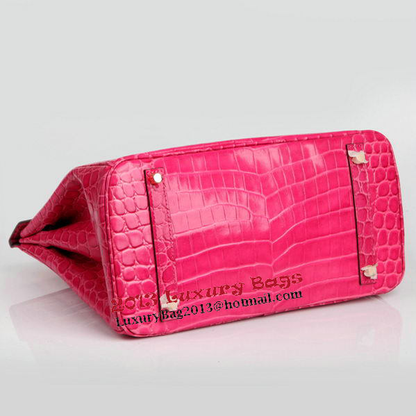 Hermes Birkin 30CM Tote Bags Peach Croco Leather Gold