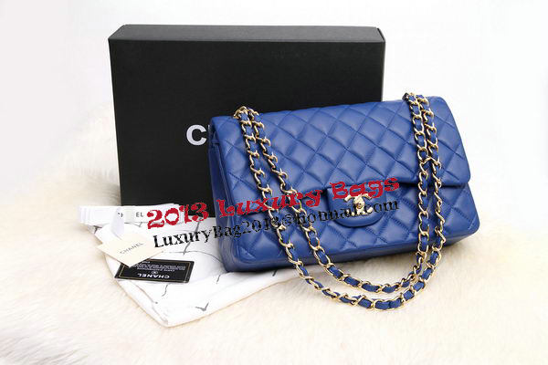 Chanel Jumbo Double Flaps Bags Original Lambskin Leather A36097 Blue