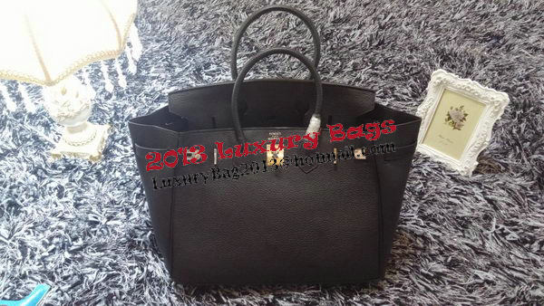 Hermes Birkin 30CM Tote Bags Litchi Leather H30LI Black