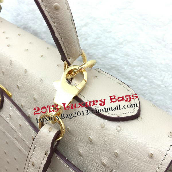 Hermes Kelly 32cm Shoulder Bag Ostrich Leather K32LI Apricot