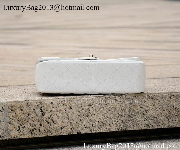 Chanel Jumbo Classic White Cannage Pattern Flap Bag A58600 Gold