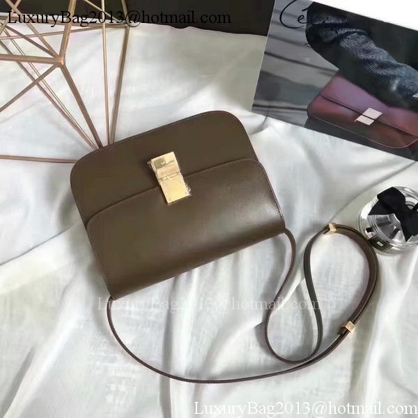 Celine Classic Box Flap Bag Smooth Leather C20447 Green