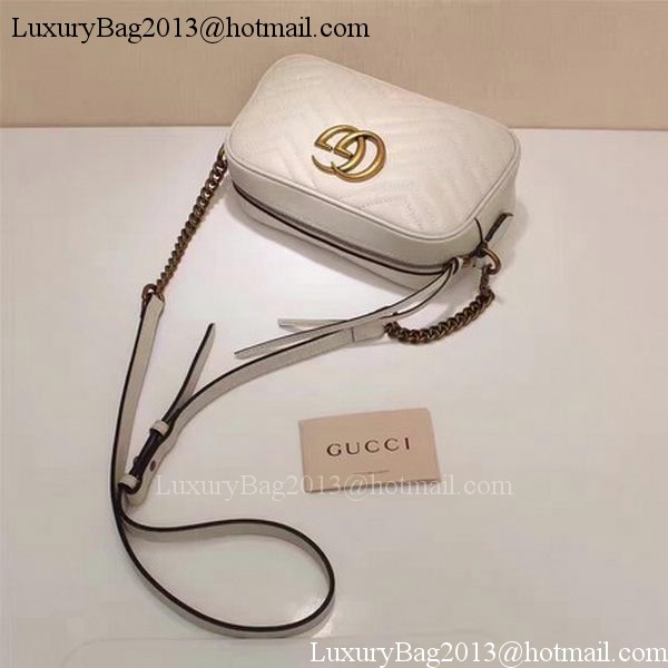 Gucci GG Marmont Matelasse Shoulder Bag 447632 OffWhite