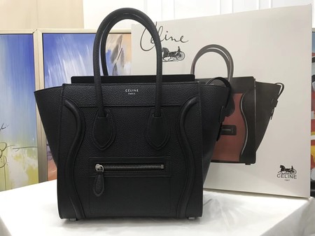 Celine Luggage Micro Tote Bag Original Leather CLY33081M Black