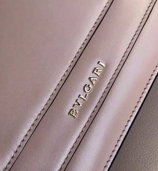 BVLGARI Serpenti Forever metallic-leather shoulder bag 3389 light pink