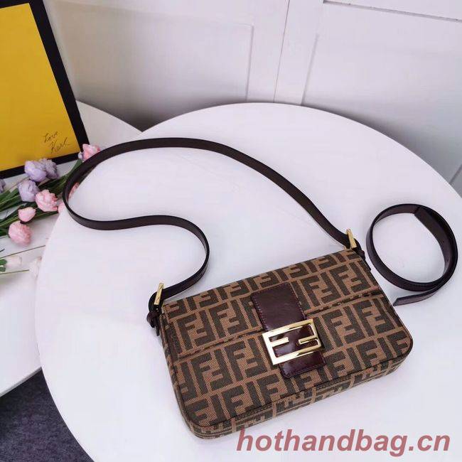 FENDI BAGUETTE fabric bag 8BR011 Coffee