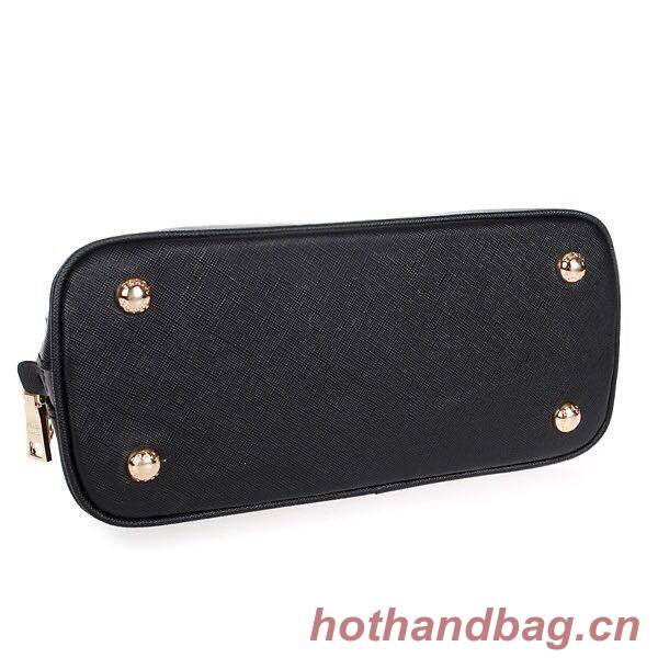 Prada Original Leather Medium Shell Bag P0837 Black Prada Original Leather Medium Shell Bag P0837 Black