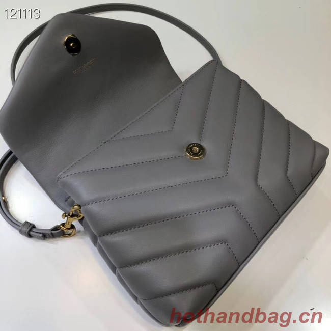 Yves Saint Laurent Calfskin Leather Tote Bag 467072 grey