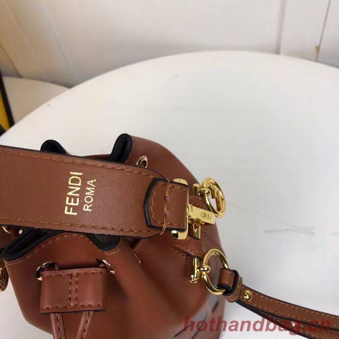 FENDI MON TRESOR Brown leather mini-bag 8BS010