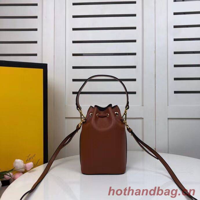 FENDI MON TRESOR Brown leather mini-bag 8BS010