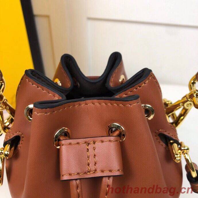 FENDI MON TRESOR Brown leather mini-bag 8BS010