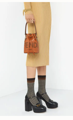 FENDI MON TRESOR Brown leather mini-bag 8BS010