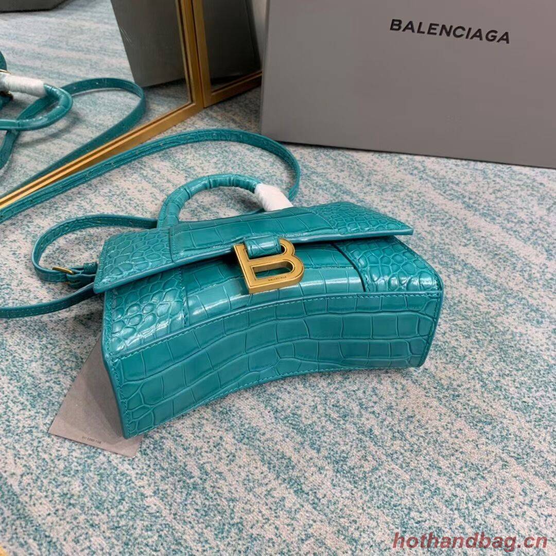 Balenciaga Hourglass XS Top Handle Bag 28331S light blue
