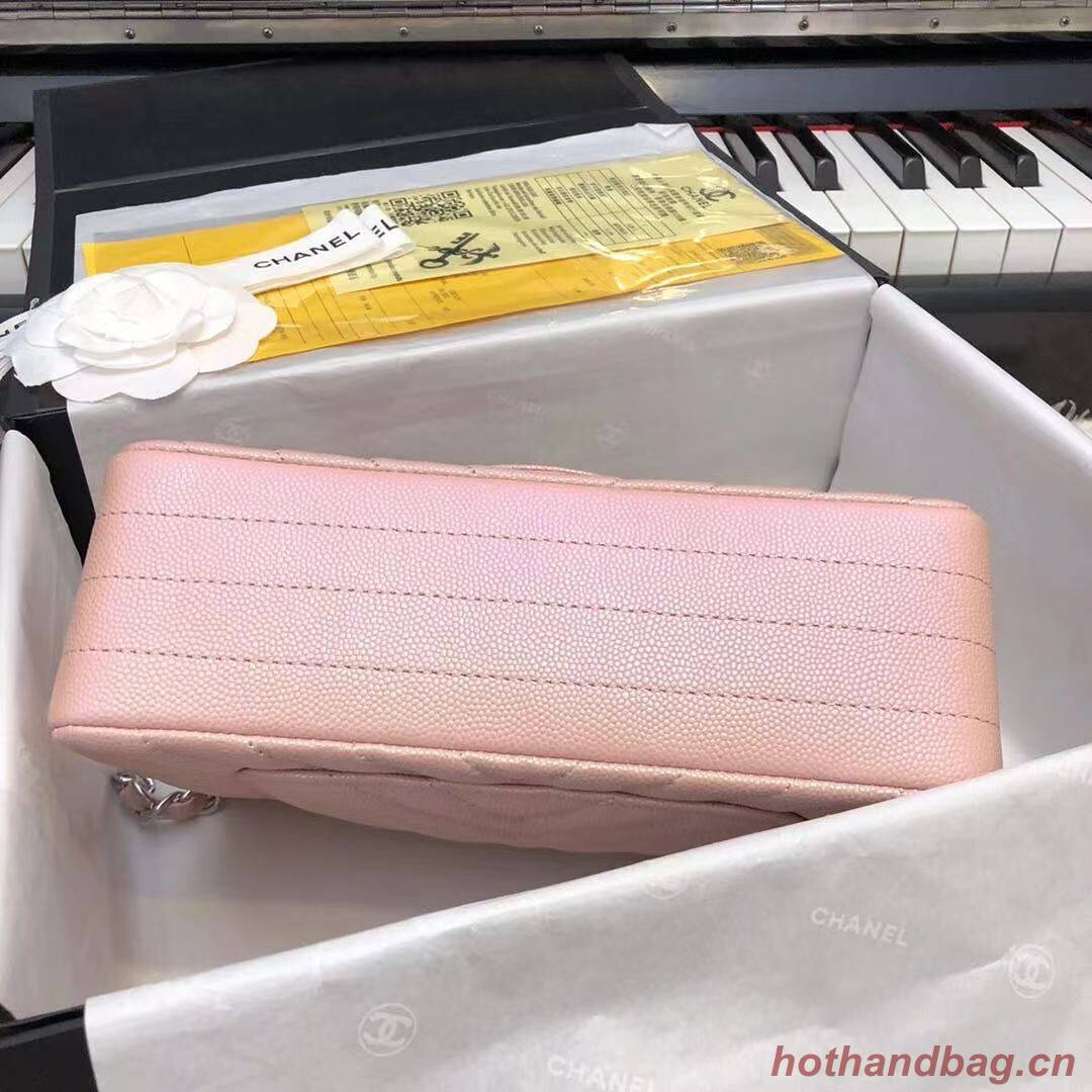 Chanel 2.55 Series Flap Bag Leather Rose gold A1116CF Silver