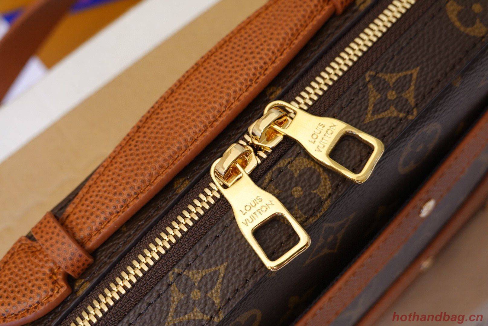 Louis Vuitton Monogram Canvas Handle Trunk Original Leather Bag M45785 Brown