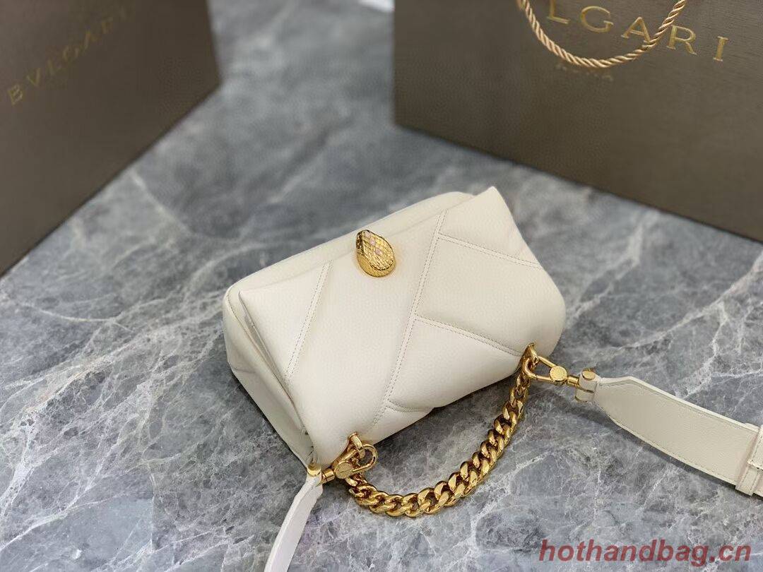 Bvlgari Serpenti Forever leather small crossbody bag B219068 cream