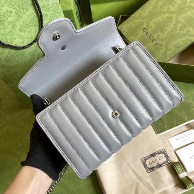 Gucci GG Marmont matelasse mini bag 474575 gray