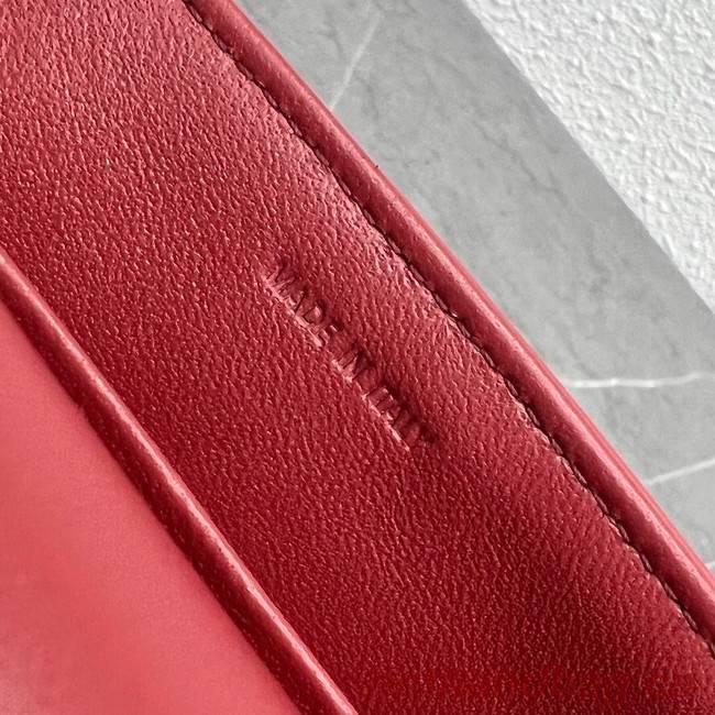 Celine CHAIN SHOULDER BAG TRIOMPHE IN SHINY CALFSKIN 197993 LIGHT BURGUNDY