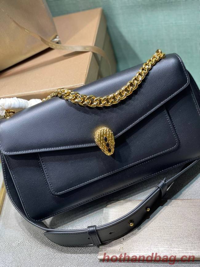 Bvlgari Serpenti Forever leather small crossbody bag 292833 black