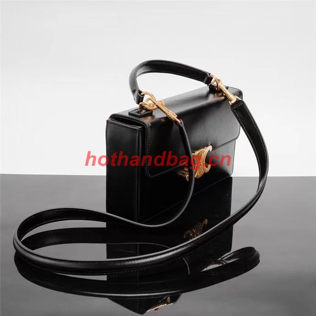Celine SMALL CUIR TRIOMPHE IN SMOOTH CALFSKIN 199992 BLACK