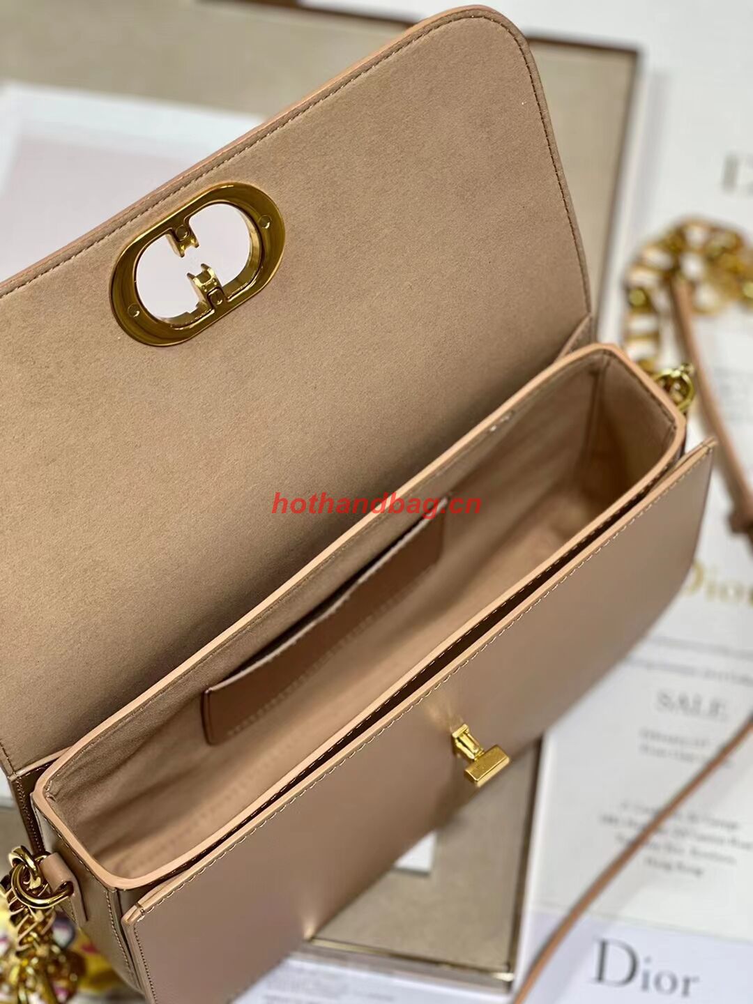 Dior 30 MONTAIGNE AVENUE BAG Dusty Box Calfskin M9260 PINK