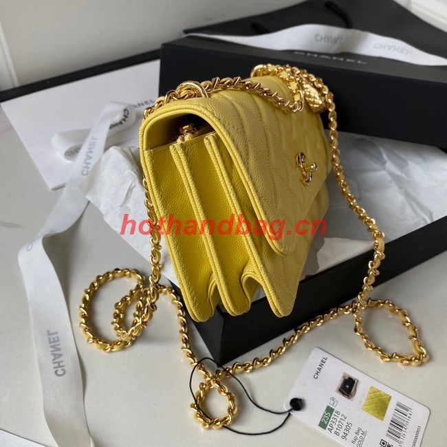 CHANEL WALLET ON CHAIN AP3318 yellow