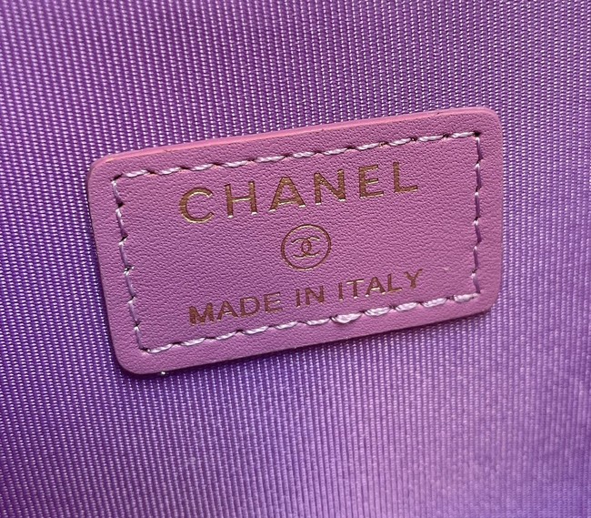 Chanel CLASSIC CARD HOLDER AP3179 Purple