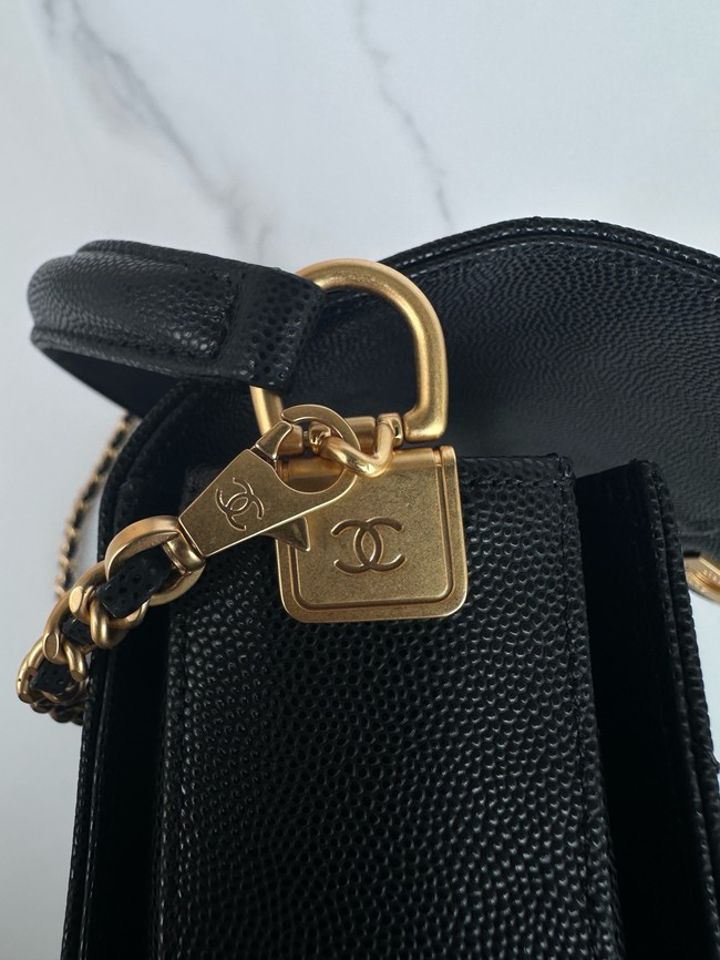 Chanel FLAP BAG WITH TOP HANDLE AS5166 black