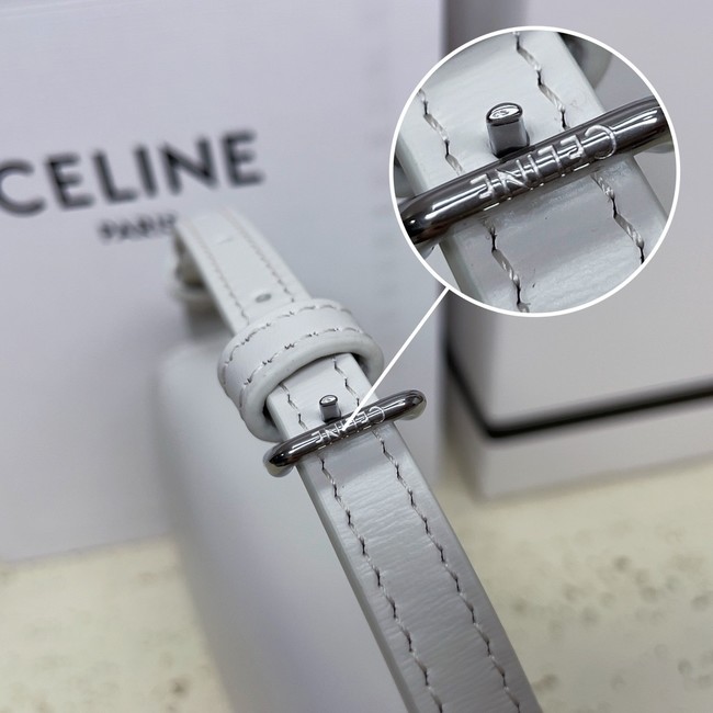 Celine MEDIUM CELINE LOLA BAG IN SHINY CALFSKIN 115533 WHITE