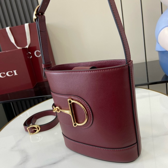 GUCCI 73 MINI BUCKET BAG 833665 Rosso Ancora red