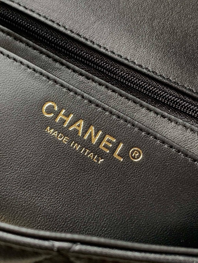 CHANEL MINI FLAP BAG Lambskin AS5151 Black & White