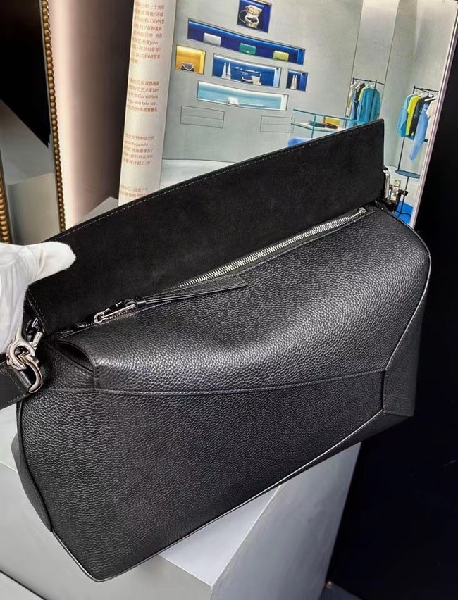 Loewe Large grainy cowhide leather Puzzle bag 231095 black