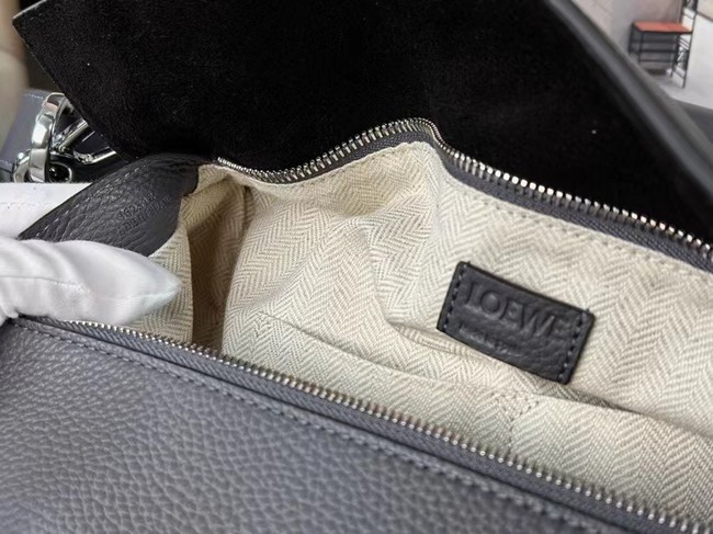 Loewe Large grainy cowhide leather Puzzle bag 231095 dark gray