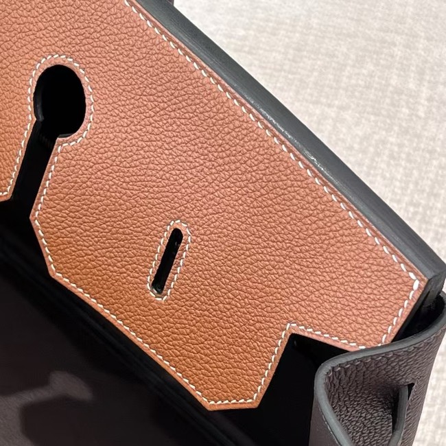 Hermes Birkin Tote Bag Original Togo Leather 6636 camel&coffce