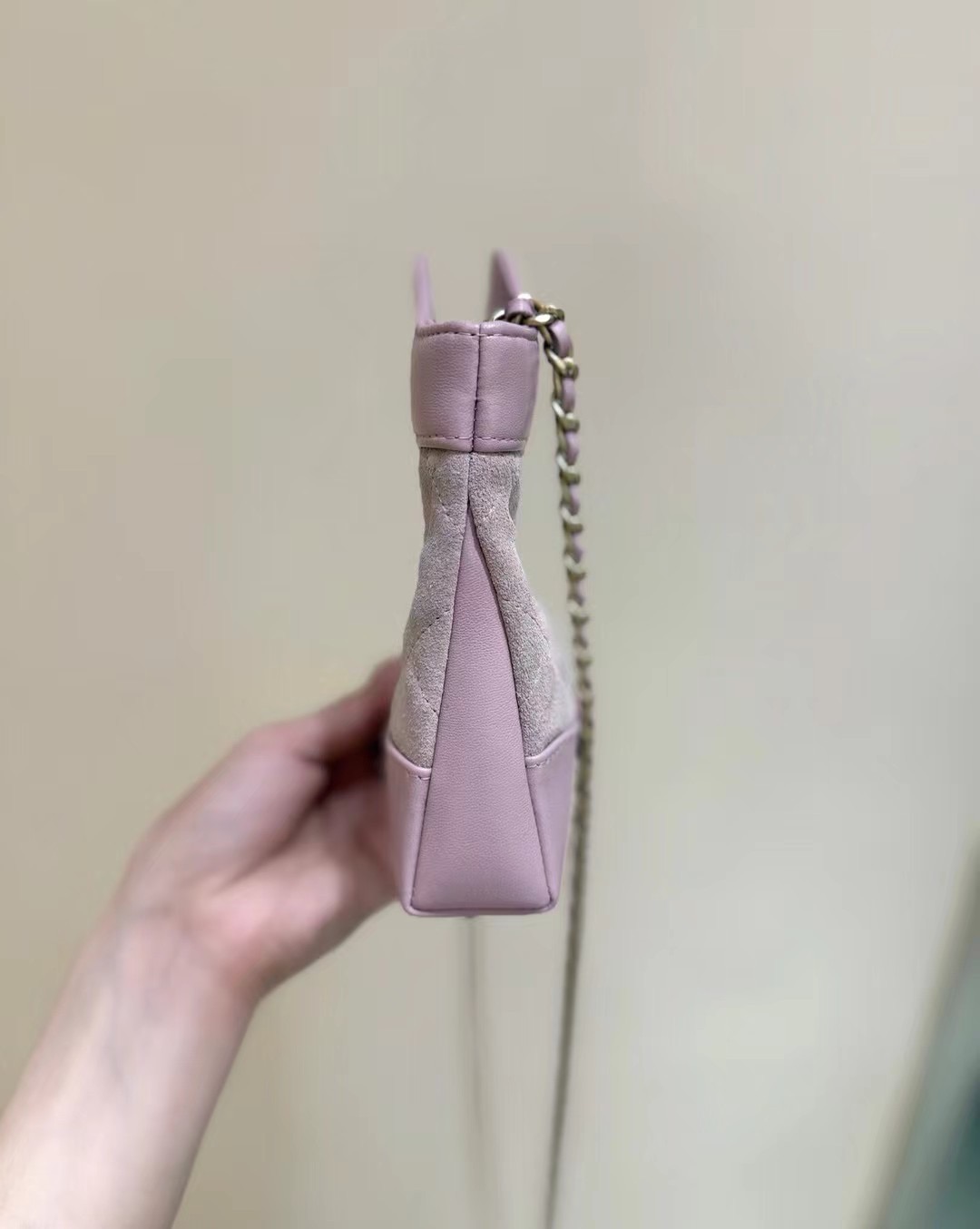 Chanel SUEDE mini 31 bag AP3656 Pale purple