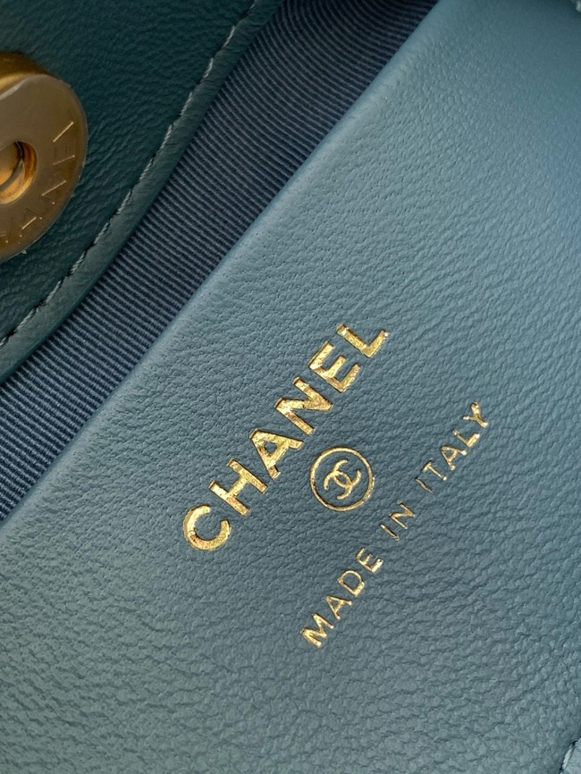 Chanel SUEDE mini 31 bag AP3656 blue