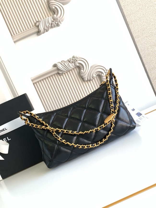 Chanel small HOBO BAG AS5528 black