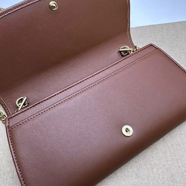 GUCCI BLONDIE WALLET ON CHAIN 725215 Camel