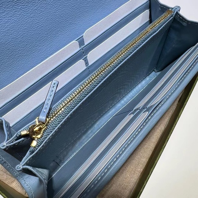 GUCCI BLONDIE WALLET ON CHAIN 725215 blue