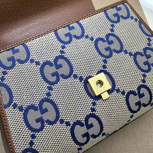 GUCCI HORSEBIT 1955 MINI BAG 703848 BROWN&BLUE