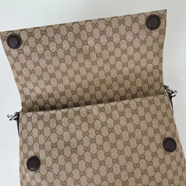GUCCI GG CANVAS LARGE CROSSBODY BAG 821616 Beige