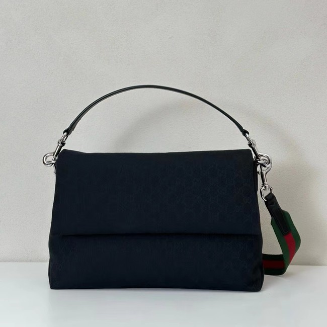 GUCCI GG CANVAS LARGE CROSSBODY BAG 821616 black