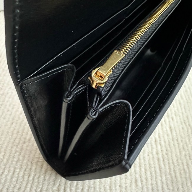 Celine LARGE WALLET TRIOMPHE IN SHINY CALFSKIN 10M033 black