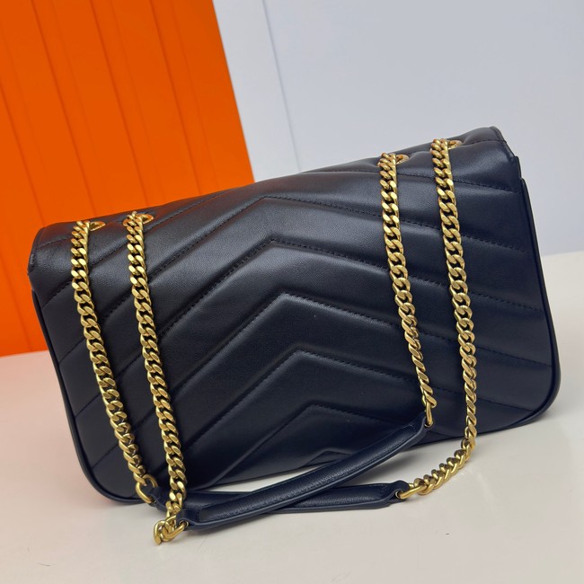 SAINT LAURENT LOULOU MEDIUM IN MATELASSE LAMBSKIN 801439 black