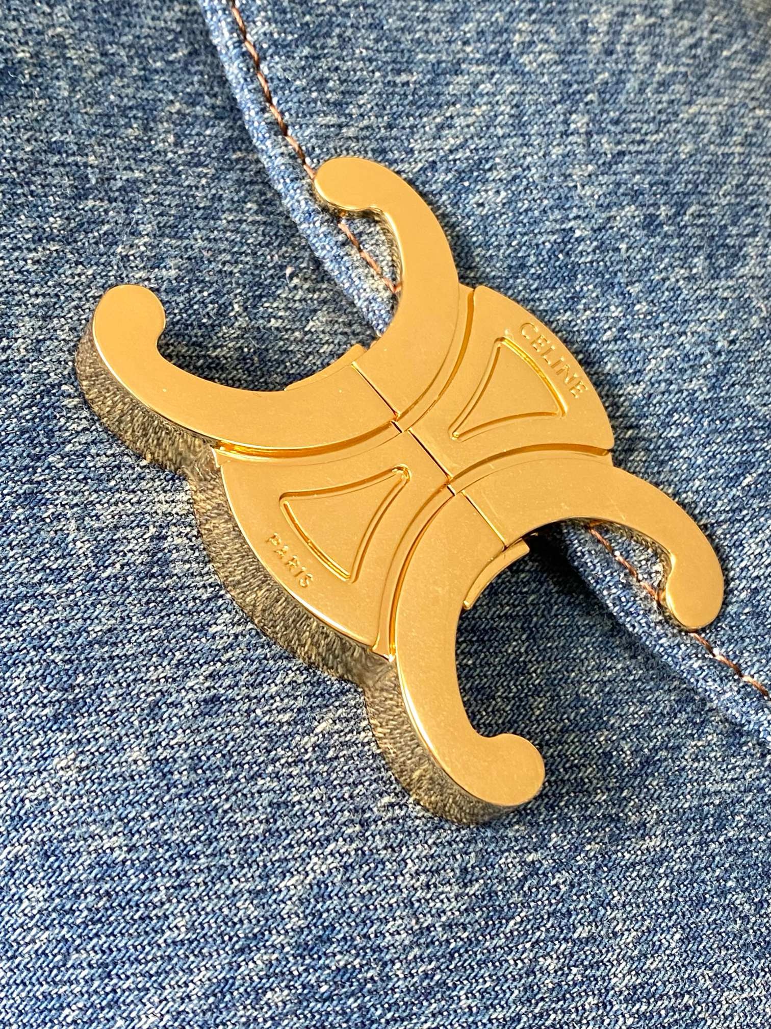 Celine TEEN NINO BAG IN Denim 118113 blue