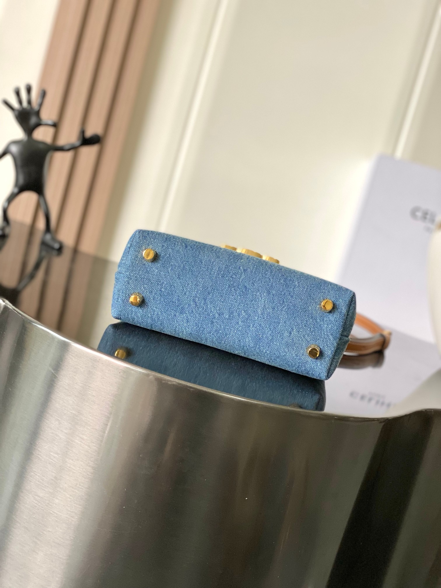 Celine TEEN NINO BAG IN Denim 118113 blue